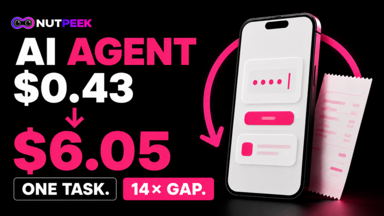 AI agent cost per task showing $0.43 median and $6.05 maximum reported run cost